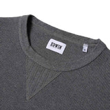 Edwin Waffle Long Sleeve T-Shirt - Dark Grey Heather - so-ldn