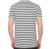 Farah Lennox Striped Logo T-Shirt Navy - so-ldn