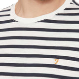 Farah Lennox Striped Logo T-Shirt Navy - so-ldn