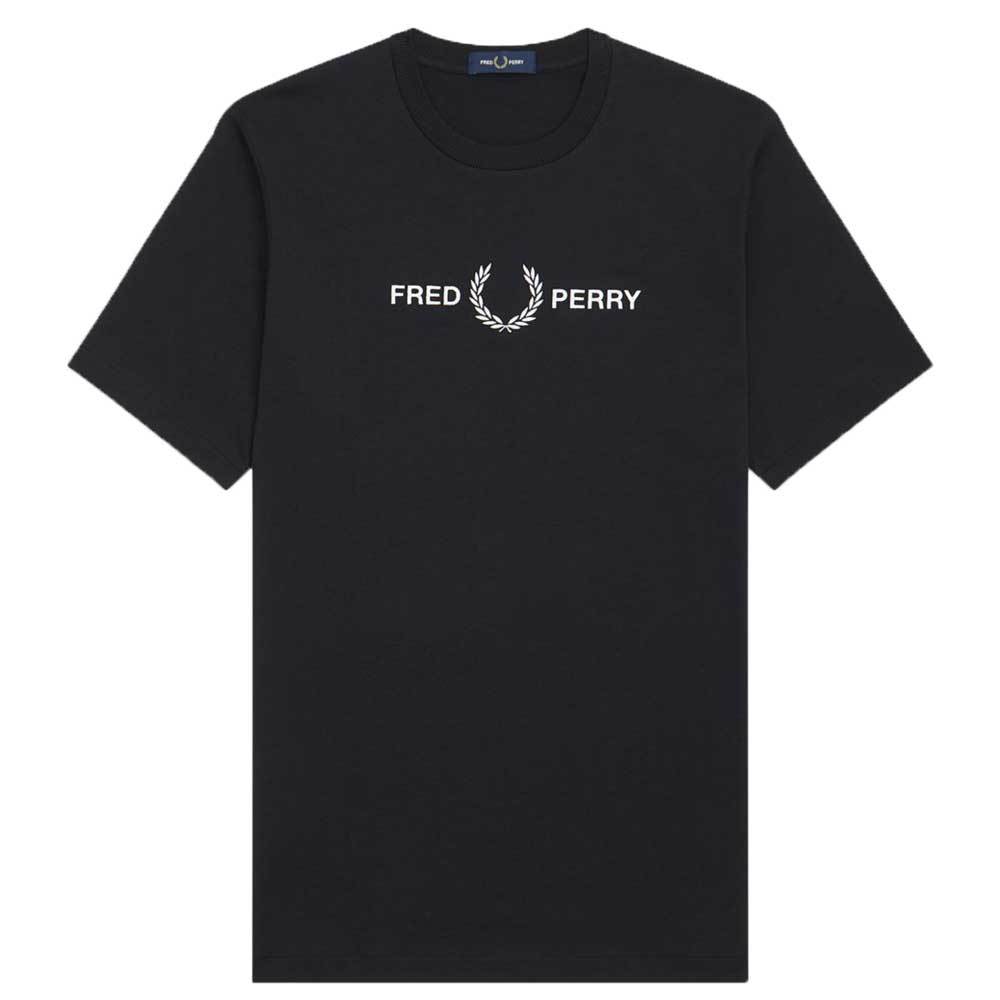 Fred Perry Embroidered Graphic T-Shirt - Black M7514