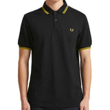 Fred Perry Tipped Polo Shirt M3600 - Black / Yellow