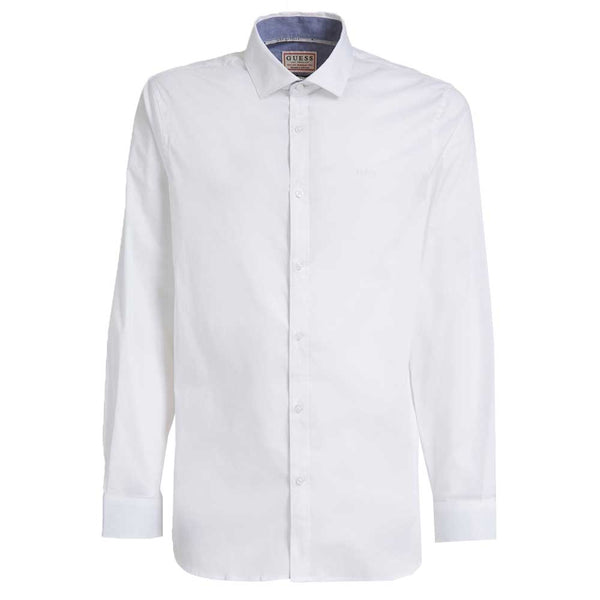 Guess Classic Alameda Shirt - White M02H13W7ZK0