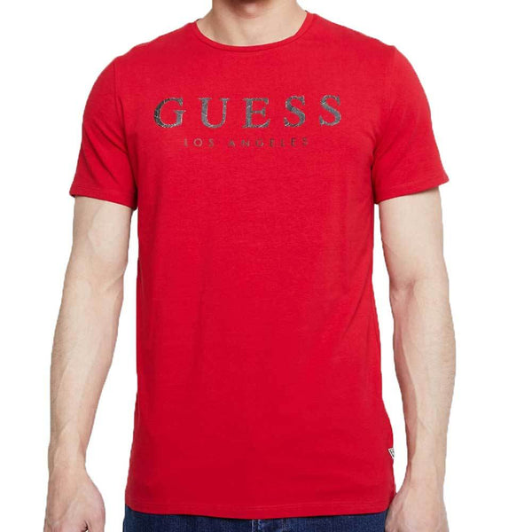 Guess Los Angeles Logo Print T-shirt Red - M94I39J1300