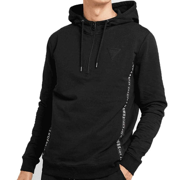 Guess Men's Logo Print Hooded Sweatshirt - Black M94Q49