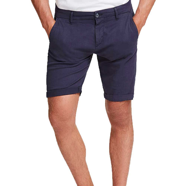 Guess Men's Skinny Fit Stretch Shorts - Navy M02D18WCRL1