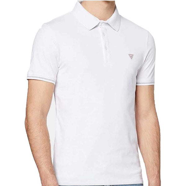 Guess Stretch Cotton Polo Shirt - White M02P45J1300