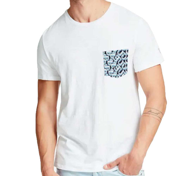 Guess T Shirt CN Printed Pocket Tee - White M0GI68K6XN0
