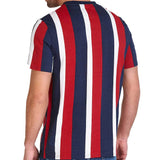 Guess Vertical Stripe Motif T-Shirt - Red