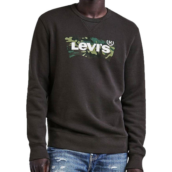 Levi's Graphic Crew Neck Sweatshirt - Black Camouflage Housemark - so-ldn