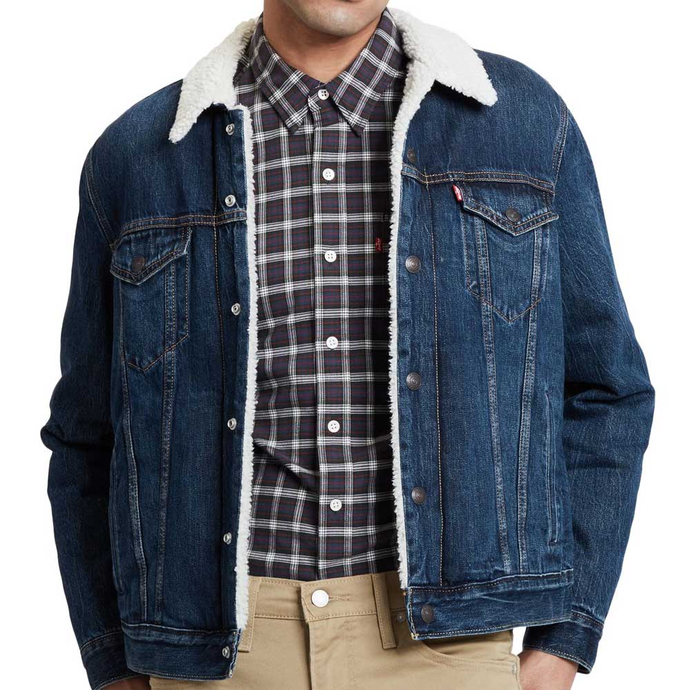 Levi s Type 3 Sherpa Trucker Jacket In Palmer Blue 16365 0105