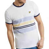 Lyle And Scott Men's Pique Stripe Ringer T-Shirt - White TS1007V - so-ldn