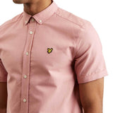 Lyle And Scott Men's Short Sleeve Oxford Shirt - Coral Way Pink - so-ldn