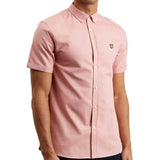 Lyle And Scott Men's Short Sleeve Oxford Shirt - Coral Way Pink - so-ldn