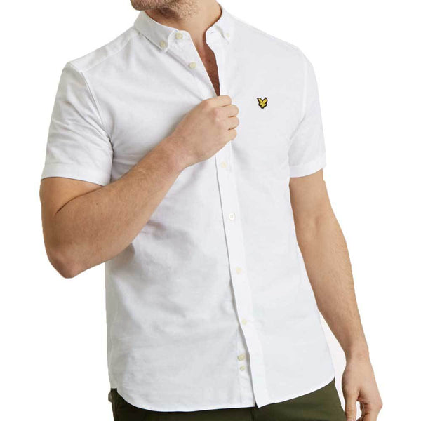 Lyle And Scott Men's Short Sleeve Oxford Shirt - White - so-ldn