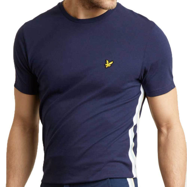 Lyle And Scott Men's Side Stripe T-Shirt - Navy TS1018V - so-ldn