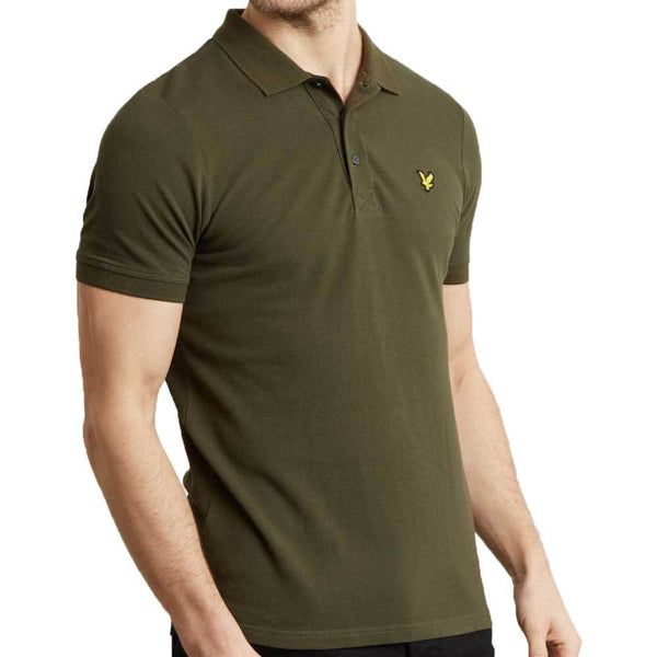 Lyle And Scott Plain Polo Shirt - Dark Sage Green - so-ldn