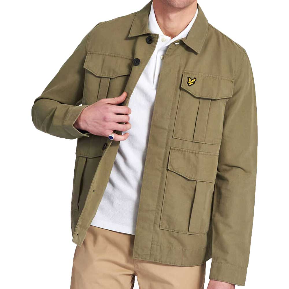 Mens Jacket Lyle And Scott Khaki Jacket Lyle Scott Icon Logo