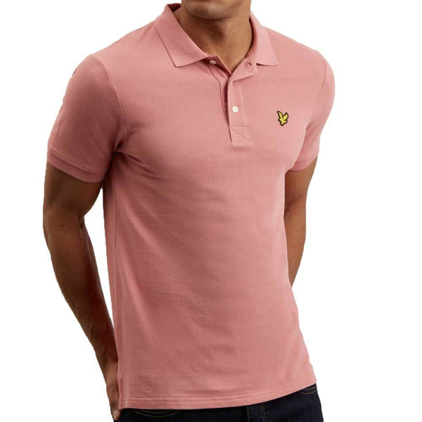 Lyle and Scott Plain Polo Shirt - Pink Shadow - so-ldn