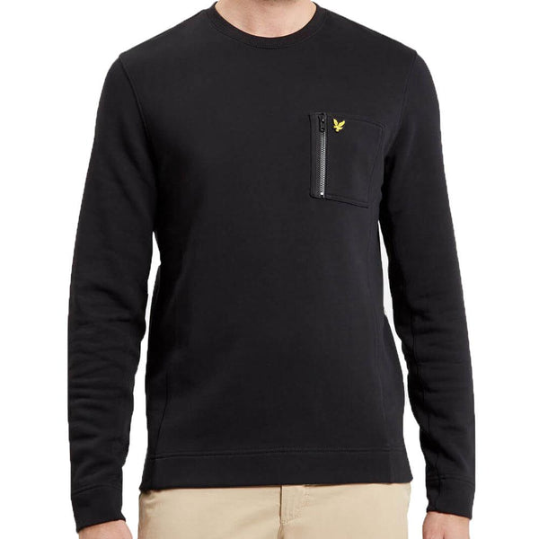 Lyle & Scott Zip Pocket Sweatshirt - True Black - so-ldn