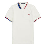 Fred Perry Authentic Abstract Collar Polo Shirt - Snow White M7604