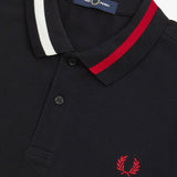 Fred Perry Authentic Abstract Collar Polo Shirt - Black M7604