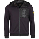 Barbour International Racer Hooded Quilted Jacketed Sweat - Black