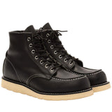 Red Wing 8130 Heritage Work 6" Moc Toe Boot - Black - so-ldn