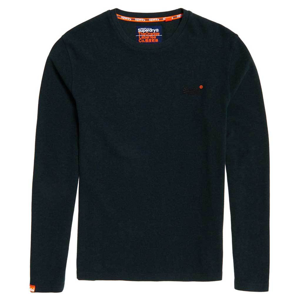 Superdry Men's Orange Label textured Long Sleeve T shirt Green