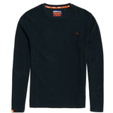 Superdry Men's Orange Label textured Long Sleeve T shirt - Green - so-ldn