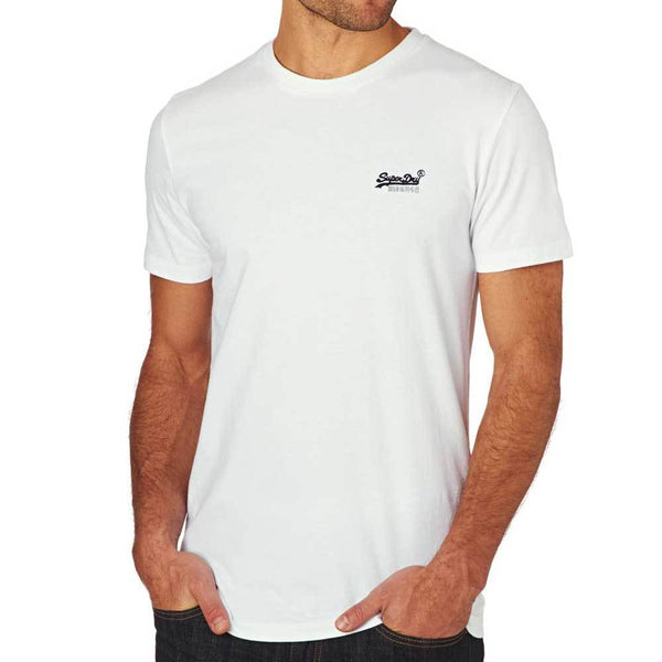 Superdry Mens T-shirt Orange Label Vintage Emb  - Optic White - so-ldn