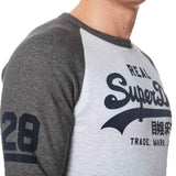 Superdry Mens Vintage Raglan Sweatshirt - Ice Marl Grey - so-ldn