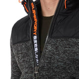 Superdry Men's Storm Mountain Hybrid Zip Hoody - Black/Grey Grit - so-ldn