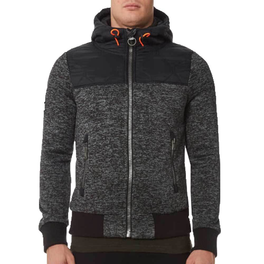 Superdry Men's Storm Mountain Hybrid Zip Hoody Black/Grey Grit