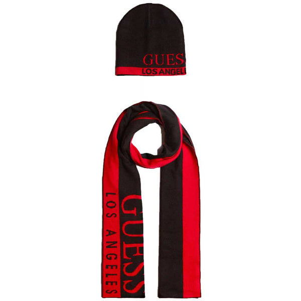 Guess Two-Tone Logo Scarf Gift Box - Red