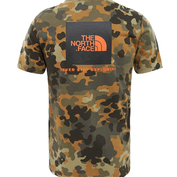 The North Face Red Box T-Shirt Macrofleck Camo Print - so-ldn