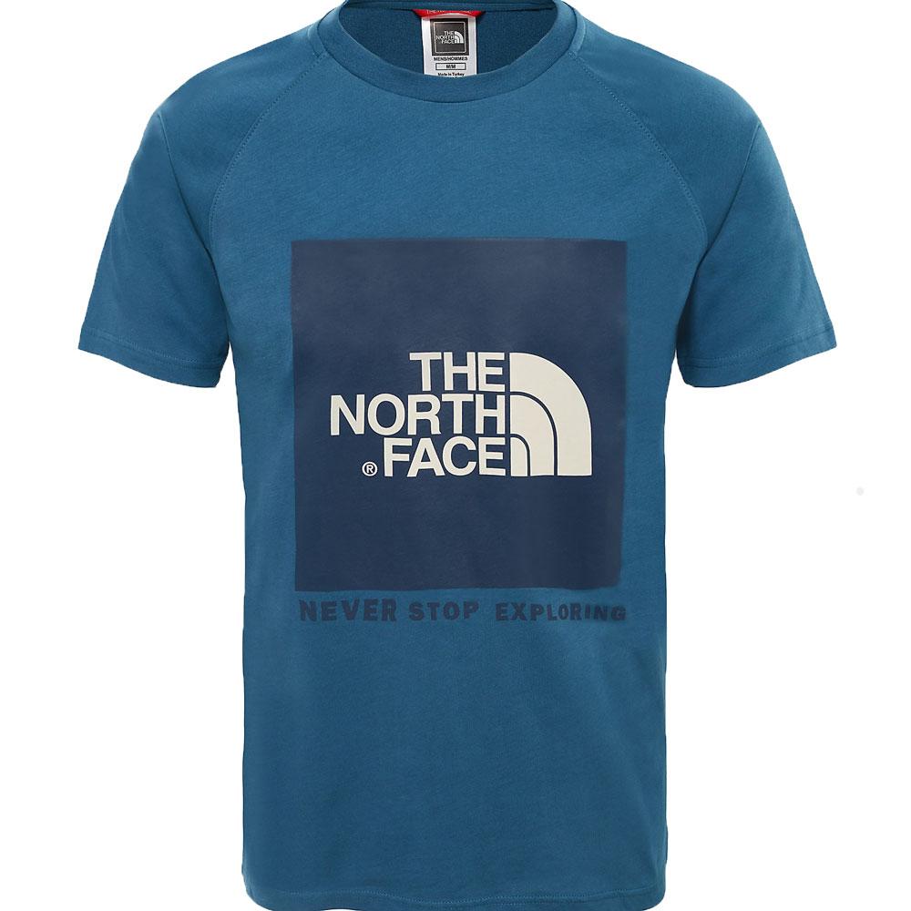 The North Face Rag Red Box T-Shirt - Shady Blue - so-ldn