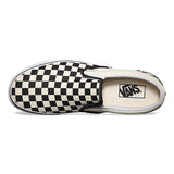 Vans Classic Slip On Canvas Checkerboard Trainers -  Black / White - so-ldn