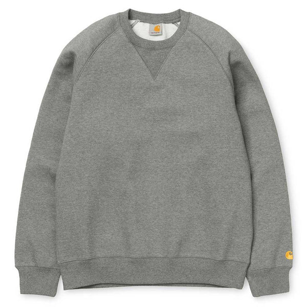 Carhartt WIP Chase Sweatshirt Jumper - Dark Grey Heather - so-ldn