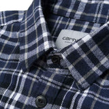 Carhartt L/S Stinson Check Shirt - Blue - so-ldn