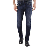 DIESEL Belther 0814W Slim Tapered Fit Stretch Jeans - Blue - so-ldn