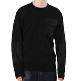 Diesel Black S-Crome Cotton Jersey Sweatshirt - so-ldn