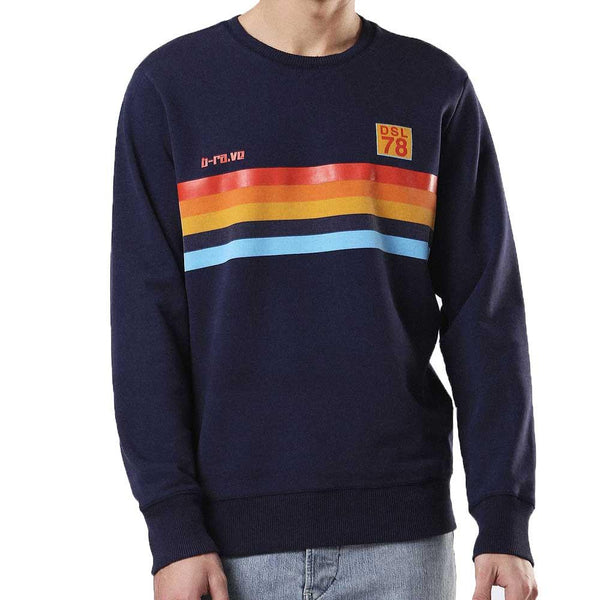 DIESEL S-joe-na cotton-jersey sweatshirt - Navy - so-ldn