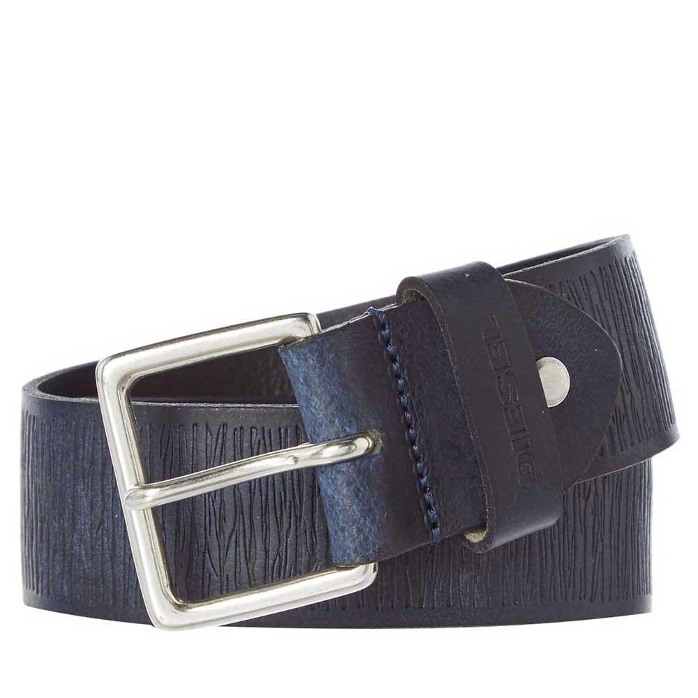 Diesel Stonerr Leather Belt - Midnight-Blue - so-ldn