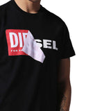 Diesel T Diego QA T Shirt  -  Black - so-ldn