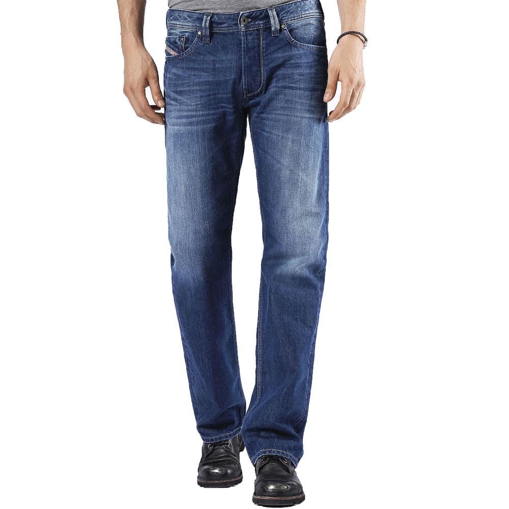 Diesel Heren Larkee 081AS Fit Straight Fit Jeans Blauw Diesel Heren Larkee 081AS Fit Straight Fit Jeans Blauw