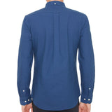 Farah Men's Brewer Slim Fit Oxford Shirt - Regatta Blue - so-ldn