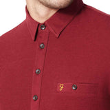 Farah Lester Short Sleeve Polo Shirt - Burgundy - so-ldn