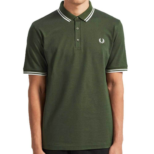 Fred Perry Made in Japan Pique Polo Shirt - Dark Fern Green M102