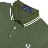 Fred Perry Made in Japan Pique Polo Shirt - Dark Fern Green M102