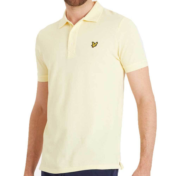 Lyle And Scott Plain Polo Shirt - Butter Cream Yellow - so-ldn